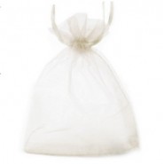 Bolso de organza ± 7x5cm - Blanco